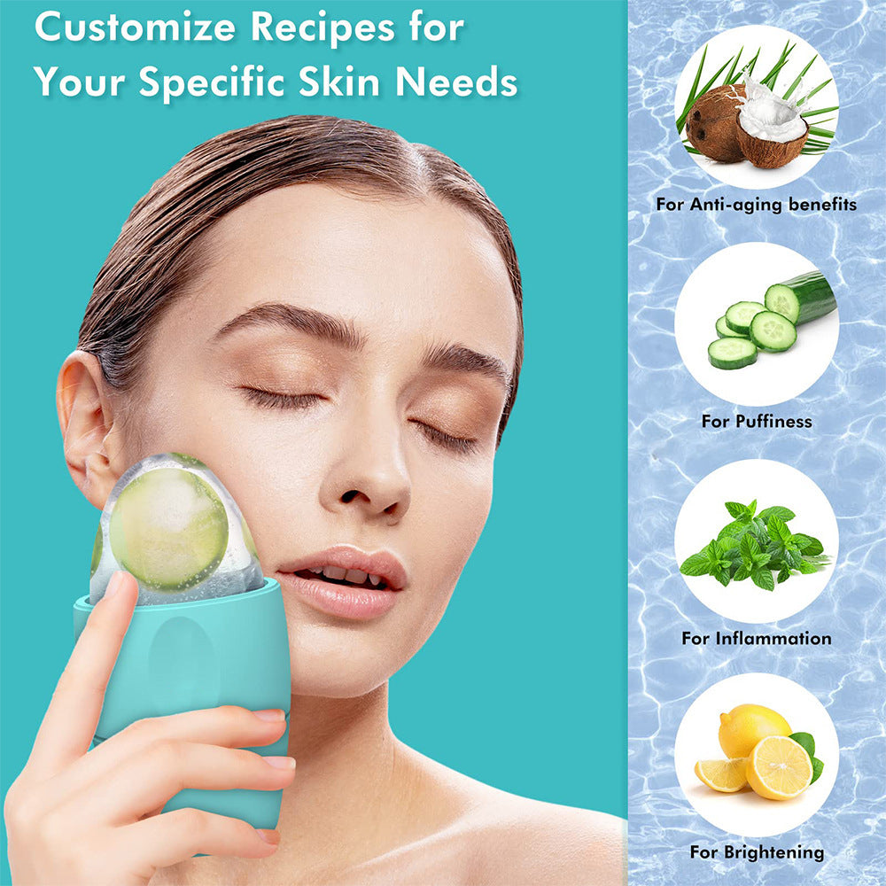 Silicone Ice Face Roller Contour Shrink Pores Remove Dark Circles Massage Skin Care