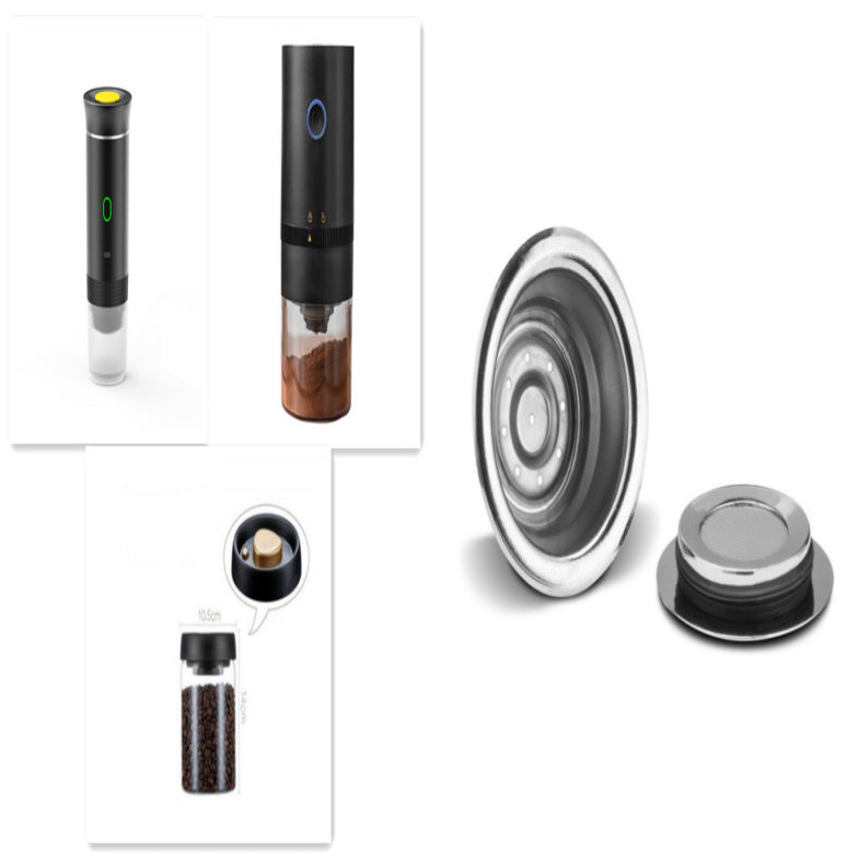 Electric Grinder Coffee Travel 3-in-1 Espresso Maker Portable Capsule Machine Kitchen