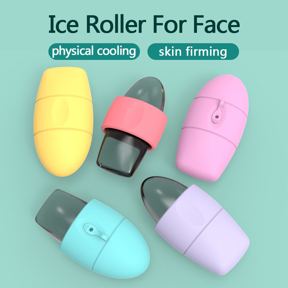Silicone Ice Face Roller Contour Shrink Pores Remove Dark Circles Massage Skin Care