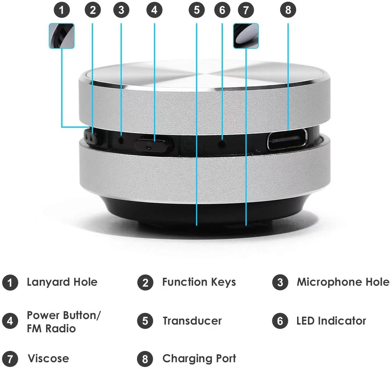Bone Conduction Wireless Bluetooth Speaker Magnetic Portable for Outdoor Sports and Travel