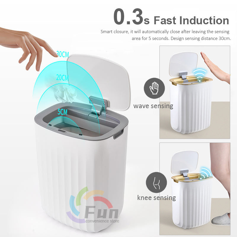 Smart Trash Can With Lid For Living Room and Kitchen