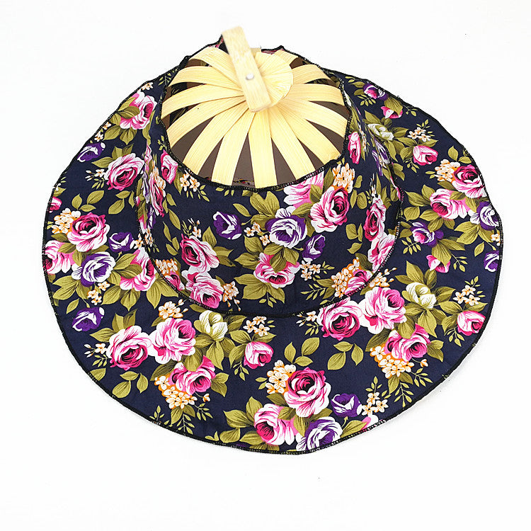 Fan Hat Folding Portable All-Match Beach Hat Sun Protection Hat Lightweight Travel Hat