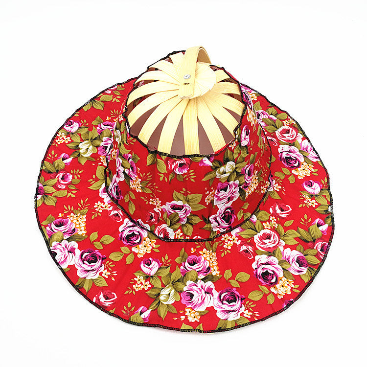 Fan Hat Folding Portable All-Match Beach Hat Sun Protection Hat Lightweight Travel Hat