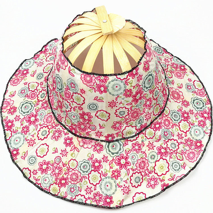 Fan Hat Folding Portable All-Match Beach Hat Sun Protection Hat Lightweight Travel Hat