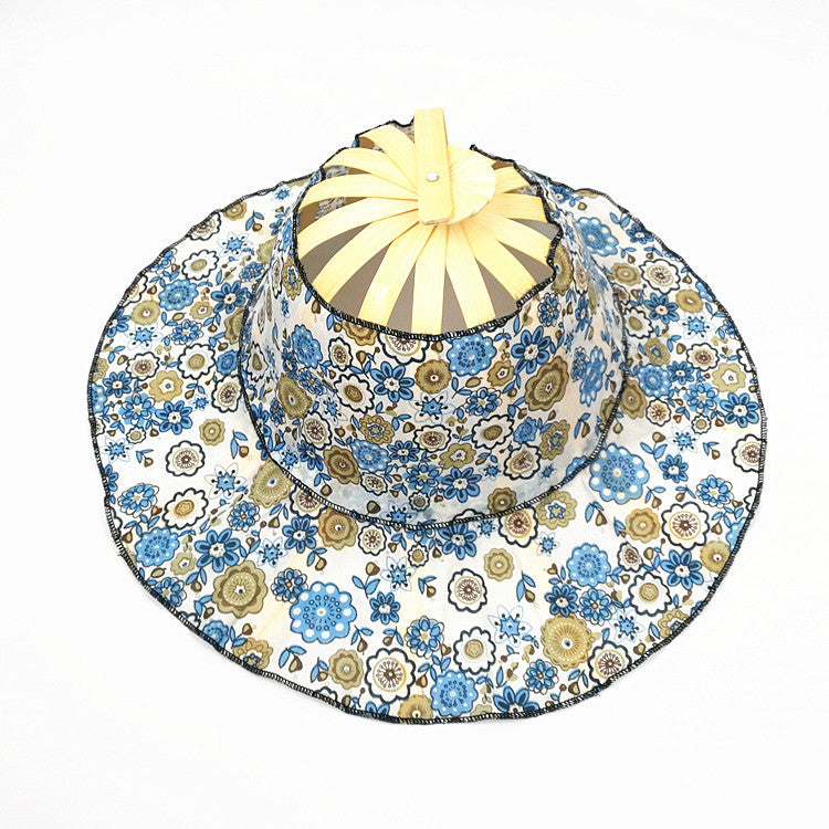 Fan Hat Folding Portable All-Match Beach Hat Sun Protection Hat Lightweight Travel Hat