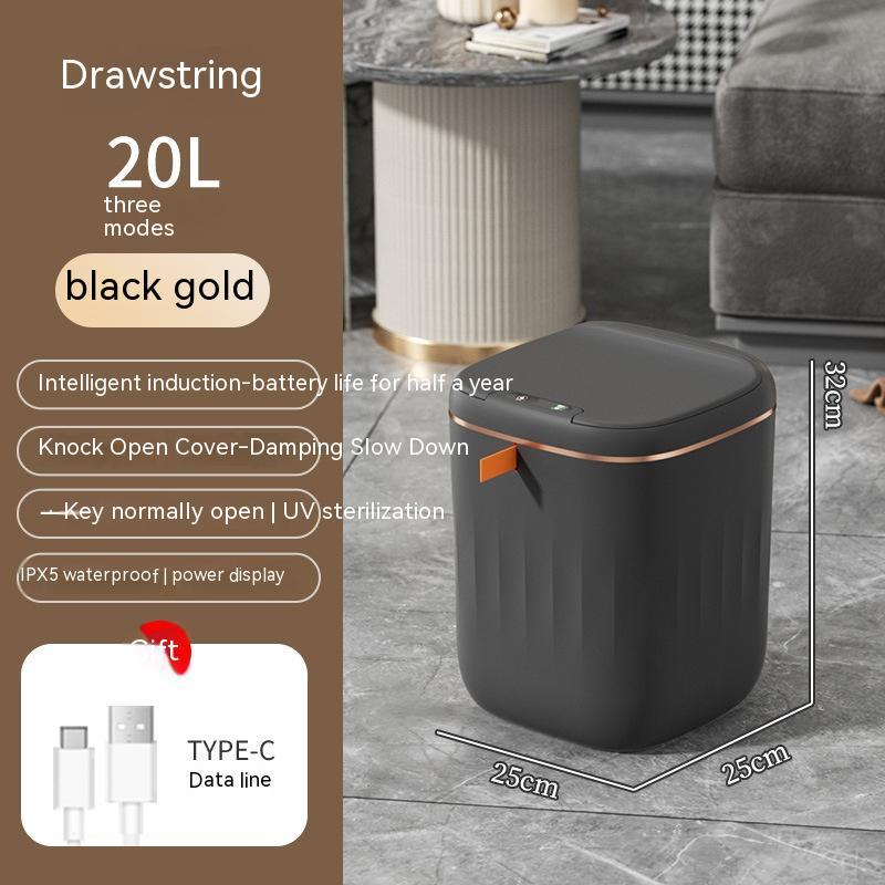 Smart Trash Can With Lid For Living Room and Kitchen