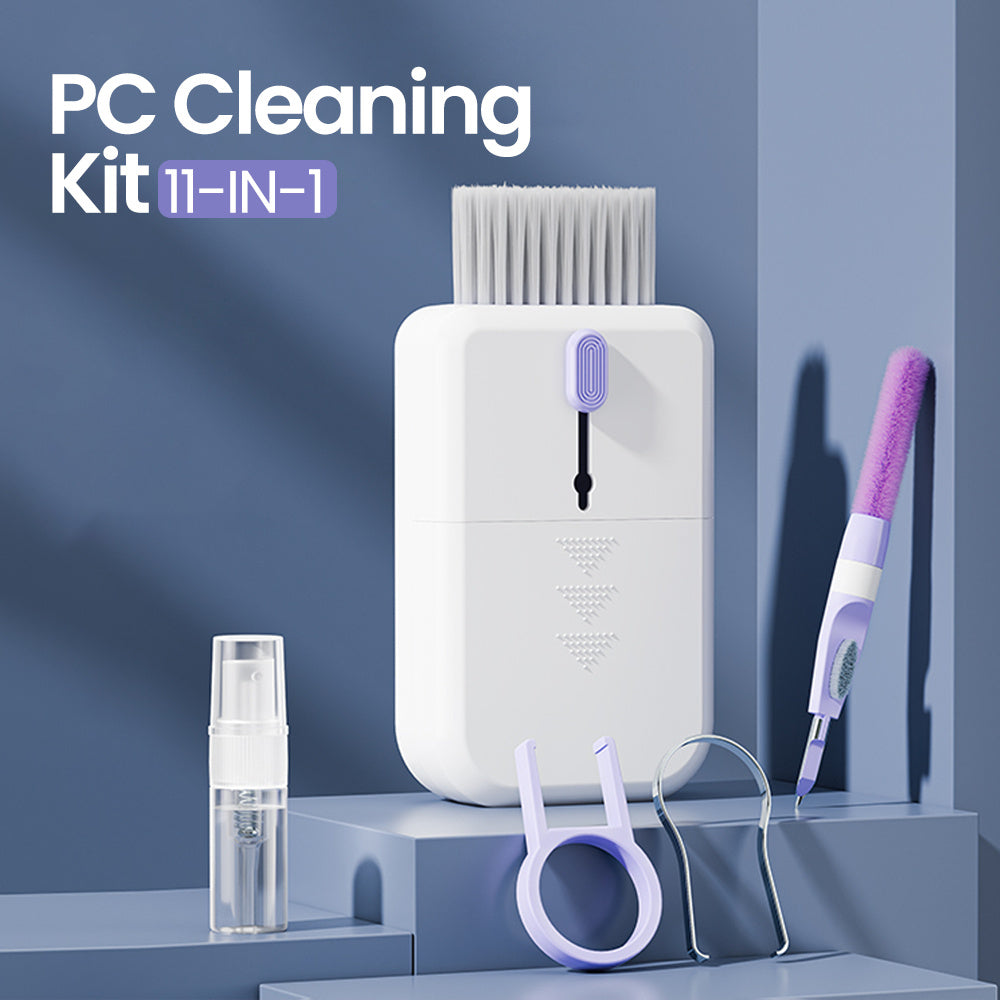 Portable 11 in 1 Multifunctional Cleaning Kit for Computer Keyboard, Phone Screen, and Earphones