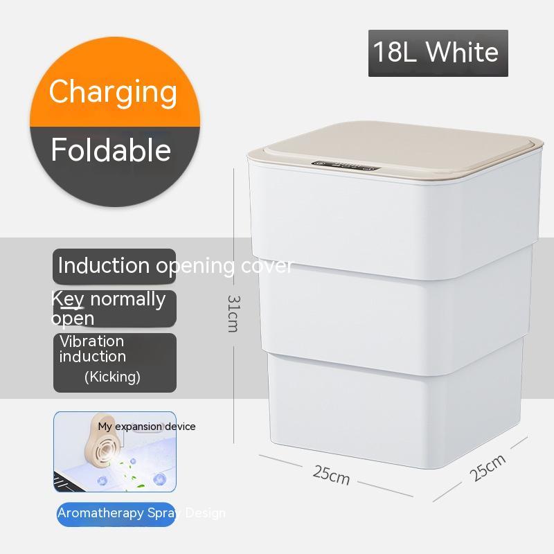 Smart Trash Can With Lid For Living Room and Kitchen