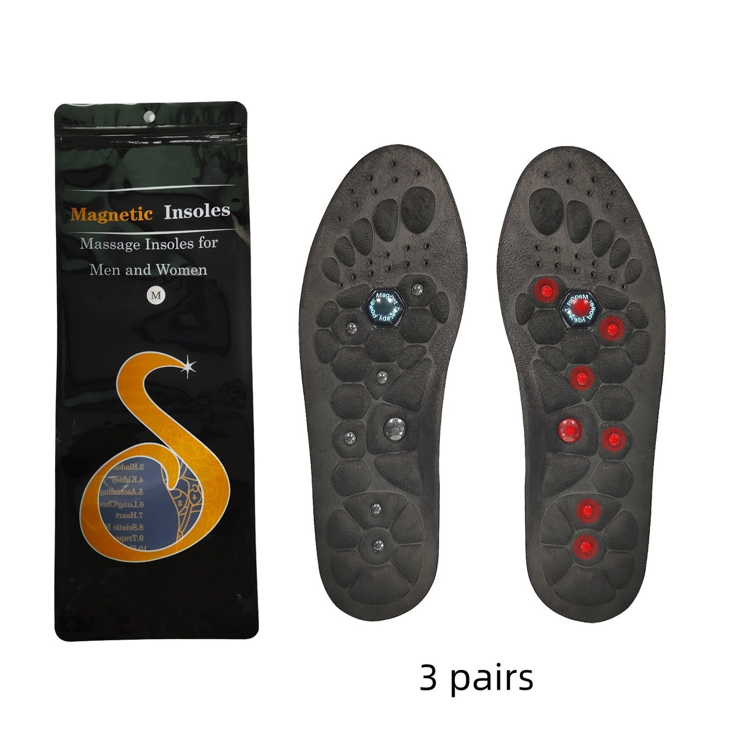 Medical Magnetic Insole Therapy Sports Insoles Orthopedic Massage Foot Pain Relief Pads