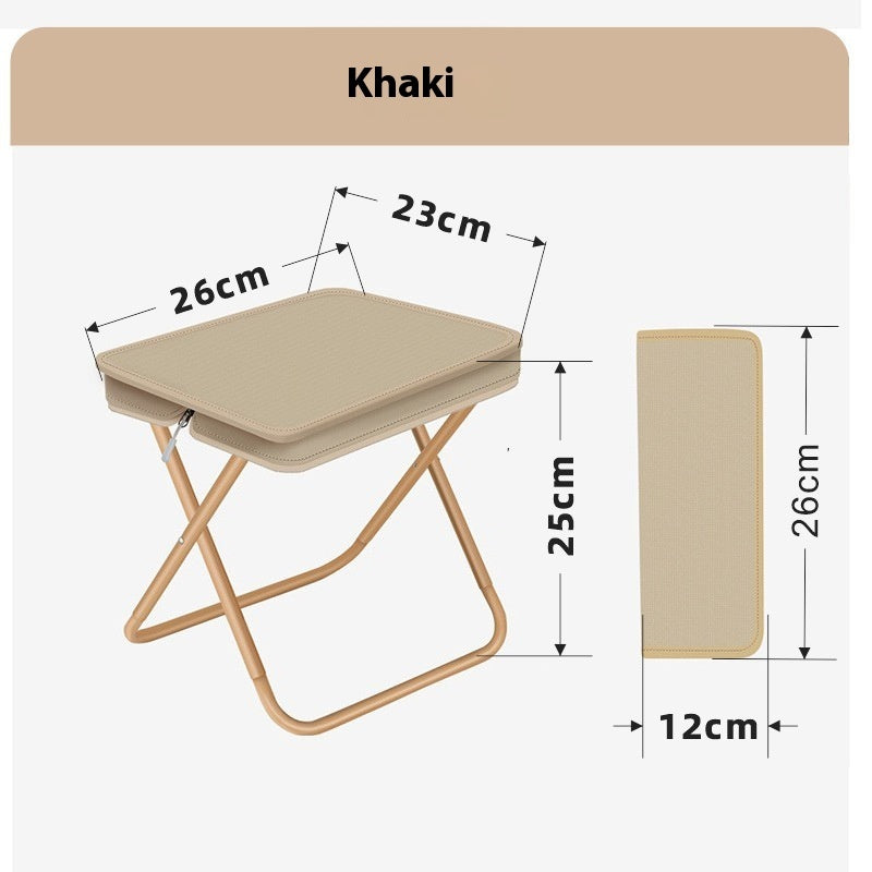 Camping Portable Pencil Bag Folding Stool with Lightweight Design for Travel and Outdoor