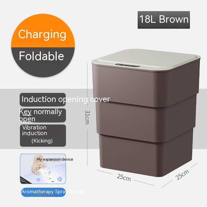 Smart Trash Can With Lid For Living Room and Kitchen