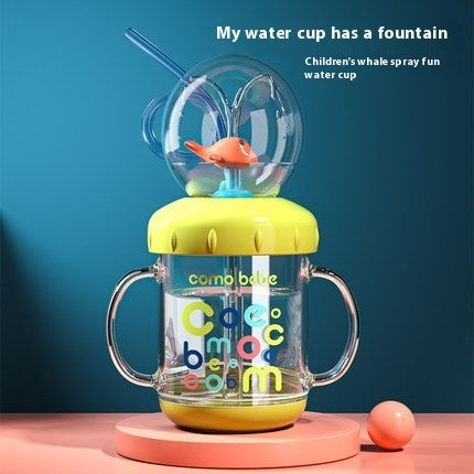 Whale Diving Cup Baby Drinking Water Fountain Cup for Toddlers and Kids Travel Use