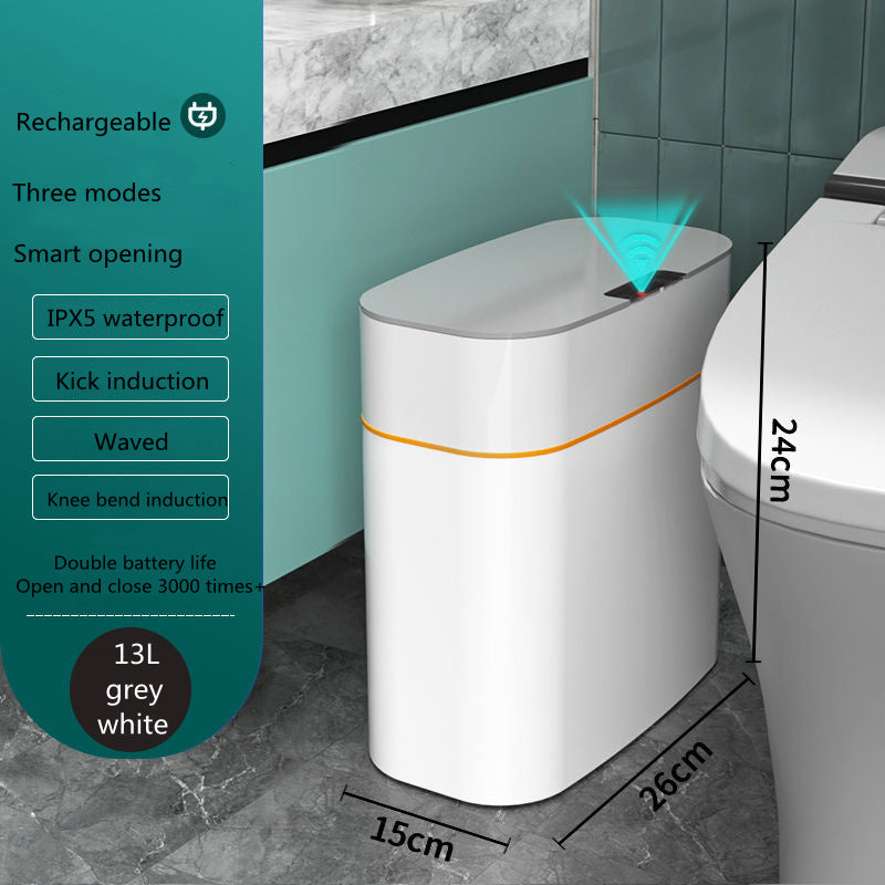 Smart Trash Can With Lid For Living Room and Kitchen