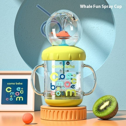Whale Diving Cup Baby Drinking Water Fountain Cup for Toddlers and Kids Travel Use