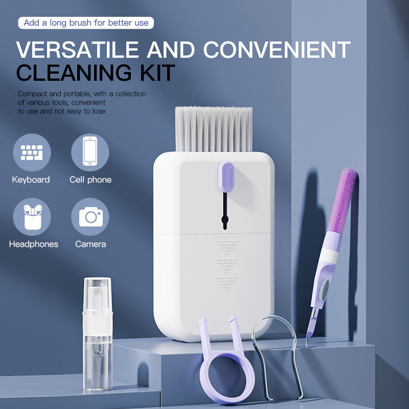 Portable 11 in 1 Multifunctional Cleaning Kit for Computer Keyboard, Phone Screen, and Earphones