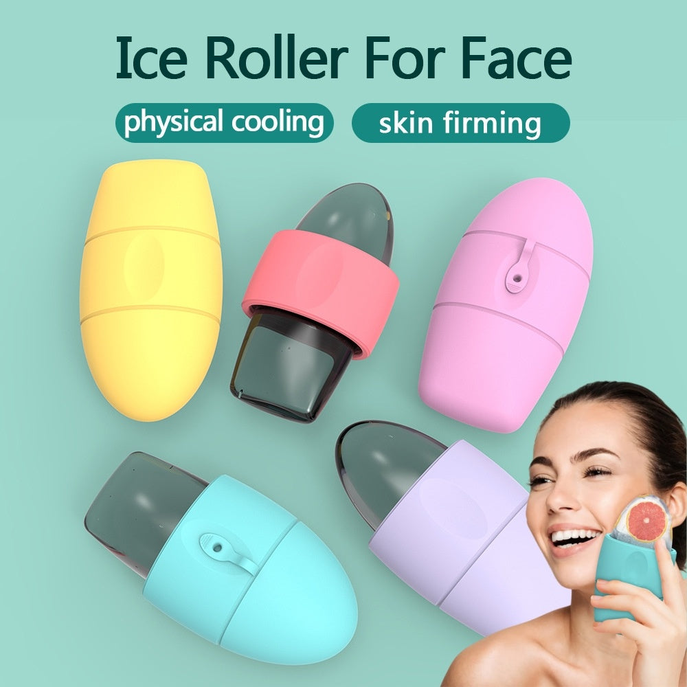 Silicone Ice Face Roller Contour Shrink Pores Remove Dark Circles Massage Skin Care